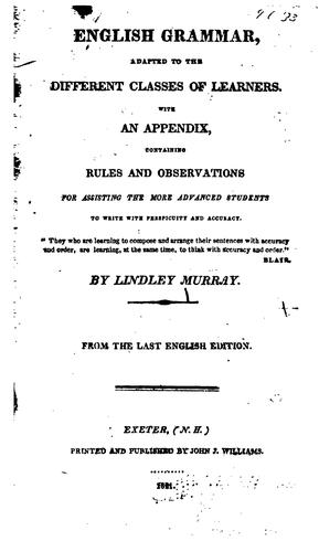 A Grammar of the English Language - William Fewsmith